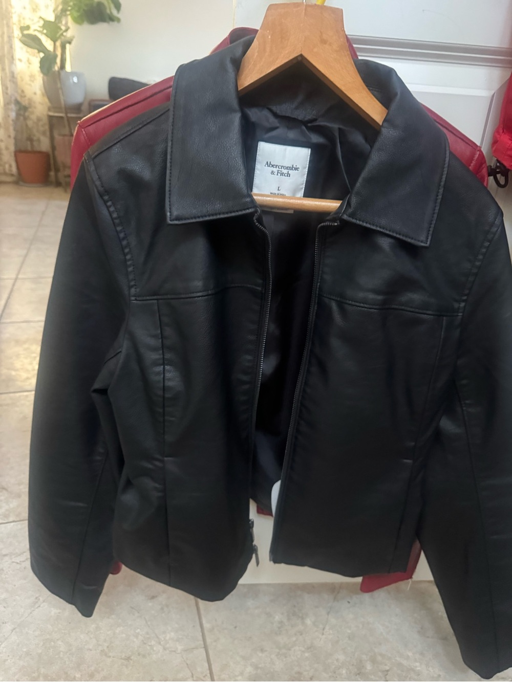 Abercrombie & Fitch Black Faux Leather Women’s Jacket